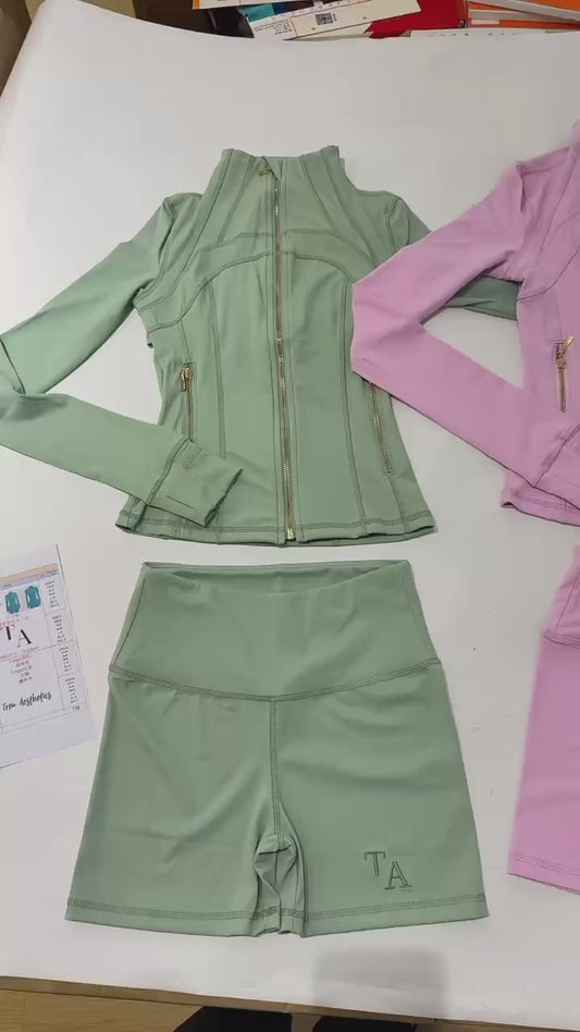 Zip Up Jacket & Shorts Set